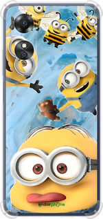 Силіконовий протиударний с посиленими кутами чехол Миньоны для Oppo A17 - 6386sp-2954 изображение 
