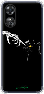 Силикон с усиленными углами чехол Кошка для Oppo A17 - 6505sp-2954 изображение 