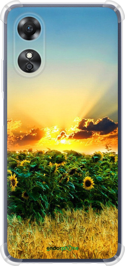 

Силіконовий протиударний с посиленими кутами чохол "Україна" для Oppo A17