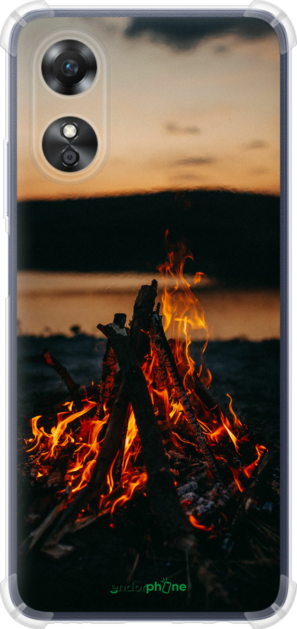 Силіконовий протиударний с посиленими кутами чехол Вогонь для Oppo A17 - 6021sp-2954 изображение 