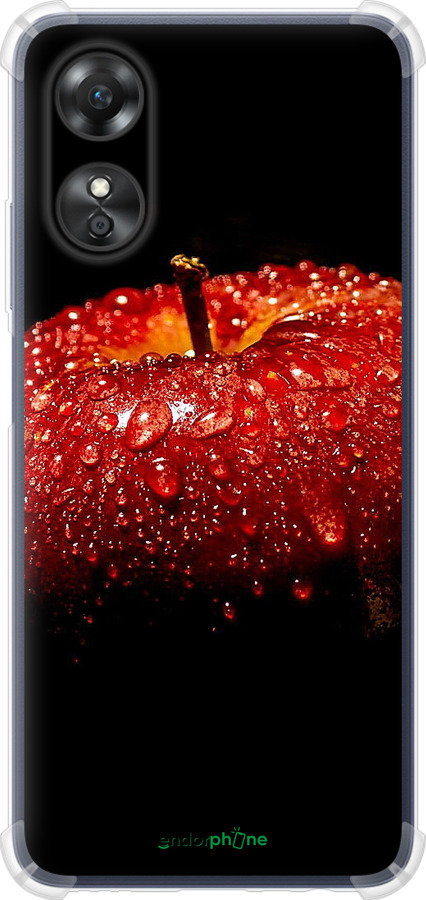Силіконовий протиударний с посиленими кутами чехол Яблуко для Oppo A17 - 6022sp-2954 изображение 