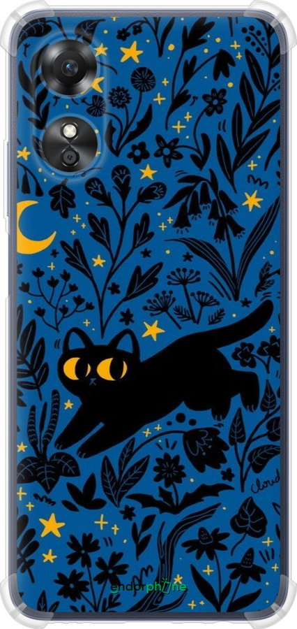 Силикон с усиленными углами чехол Летняя ночь для Oppo A17 - 6472sp-2954 изображение 