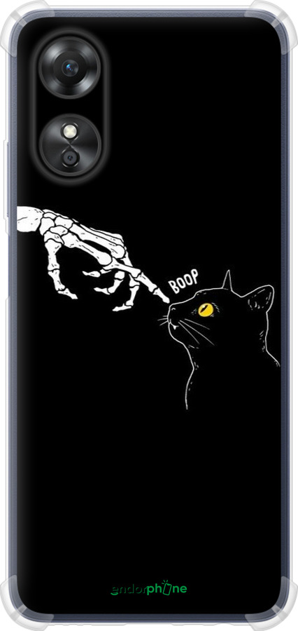 Силикон с усиленными углами чехол Кошка для Oppo A17 - 6505sp-2954 изображение 