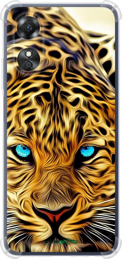 Силикон с усиленными углами чехол Леопард для Oppo A17 - 6611sp-2954 изображение 