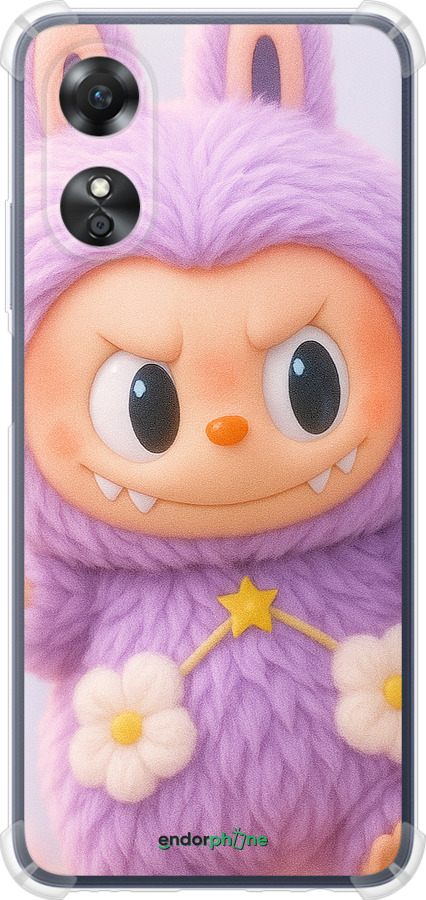 Силіконовий протиударний с посиленими кутами чехол Лабубу для Oppo A17 - 6708sp-2954 изображение 