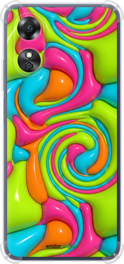Силикон с усиленными углами чехол Y2K Jelly Dream для Oppo A17 - 6780sp-2954 изображение 