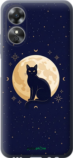 Силіконовий чехол Cute Cat Celestial/Witchy для Oppo A17 - 6787u-2954 изображение 