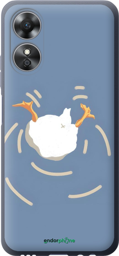 Силиконовый чехол Гусь ныряет для Oppo A17 - 6275u-2954 изображение 