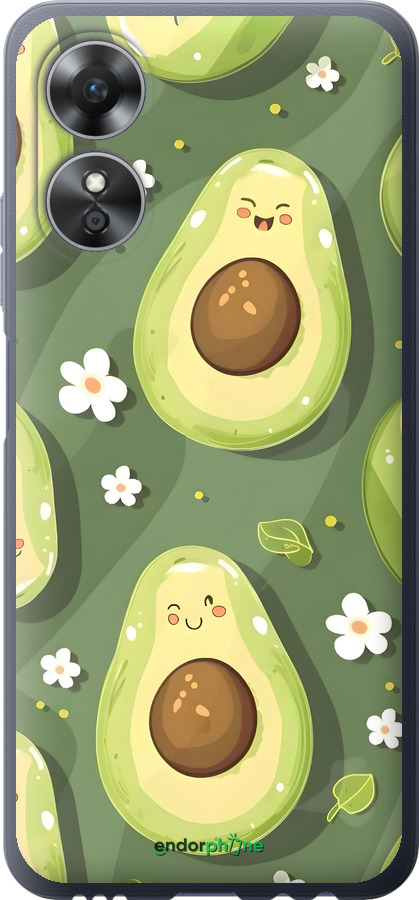 Силиконовый чехол Авокадо для Oppo A17 - 6380u-2954 изображение 