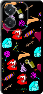 TPU чехол stickers для Oppo A3X 4G/5G - 4757b-3815 изображение 