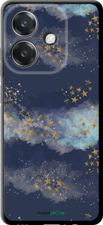 TPU чехол Ночь золотые звезды для Oppo A3X 4G/5G - 5421b-3815 изображение 