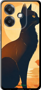TPU чехол Черная кошка v2 для Oppo A3X 4G/5G - 5830b-3815 изображение 