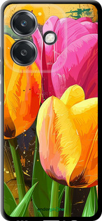 TPU чехол Намальовані тюльпани для Oppo A3X 4G/5G - 5990b-3815 изображение 