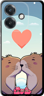 TPU чехол Капибара любовь для Oppo A3 4G - 6027b-3846 изображение 