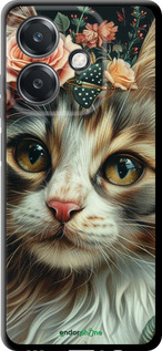 TPU чехол Cats and flowers для Oppo A3X 4G/5G - 6069b-3815 изображение 