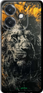 TPU чехол Лев в золотых красках для Oppo A3 4G - 6155b-3846 изображение 