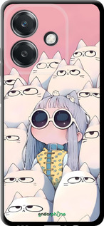 TPU чехол Малышка с котами для Oppo A3 4G - 6295b-3846 изображение 
