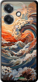 TPU чехол Арт волны для Oppo A3 4G - 6324b-3846 изображение 