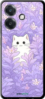 TPU чехол Котик в цветах для Oppo A3 4G - 6390b-3846 изображение 