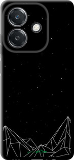 TPU чехол Черно белые абстрактные горы для Oppo A3 4G - 6437b-3846 изображение 