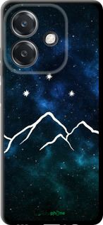 TPU чехол Горы и звезды нарисованы на фоне галактики для Oppo A3 4G - 6490b-3846 изображение 