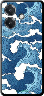 TPU чехол Абстрактный рисунок морских волн для Oppo A3 4G - 6538b-3846 изображение 