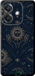 TPU чехол Celestial Harmony: Sun & Moon Gold Mystic Pattern для Oppo A3 4G - 6778b-3846 изображение 