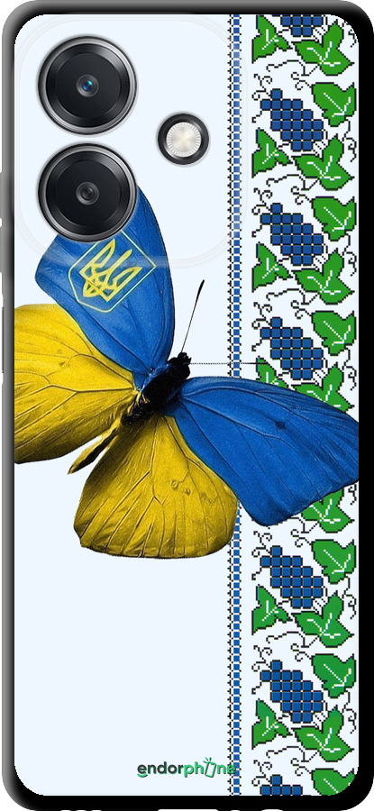 TPU чехол Жовто-блакитний метелик  для Oppo A3 4G - 1054b-3846 изображение 