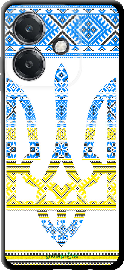 TPU чехол Герб - вышиванка желто-голубая для Oppo A3 4G - 1197b-3846 изображение 