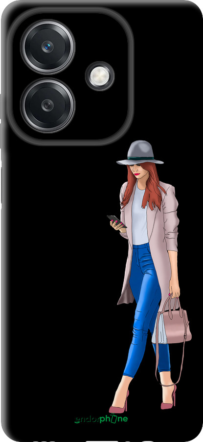 TPU чехол Девушка 1 для Oppo A3X 4G/5G - 4751b-3815 изображение 