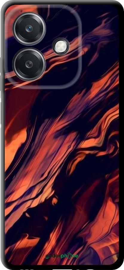 TPU чехол Чорно-помаранчева абстракція для Oppo A3X 4G/5G - 5340b-3815 изображение 