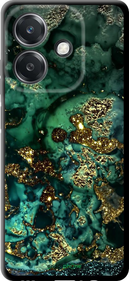 TPU чехол Мрамор золото богатство для Oppo A3X 4G/5G - 5419b-3815 изображение 