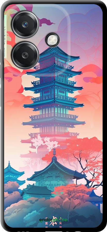 TPU чехол Япония монастырь для Oppo A3X 4G/5G - 5590b-3815 изображение 