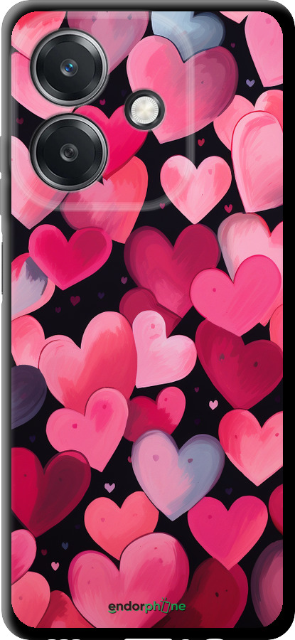 TPU чехол Сердечки 4 для Oppo A3X 4G/5G - 5662b-3815 изображение 