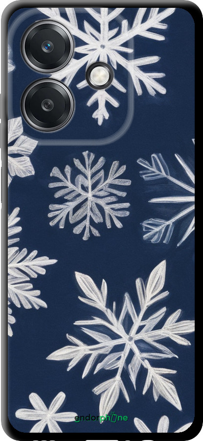 TPU чехол Сніжинки для Oppo A3X 4G/5G - 5821b-3815 изображение 