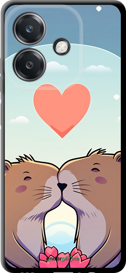 TPU чехол Капибара любовь для Oppo A3 4G - 6027b-3846 изображение 