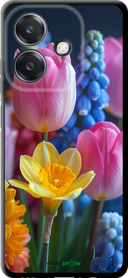 TPU чехол Весенние цветы для Oppo A3X 4G/5G - 6058b-3815 изображение 