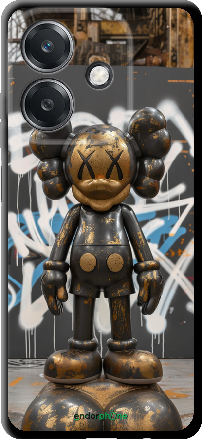 TPU чехол Bronze kaws v3 для Oppo A3 4G - 6099b-3846 изображение 