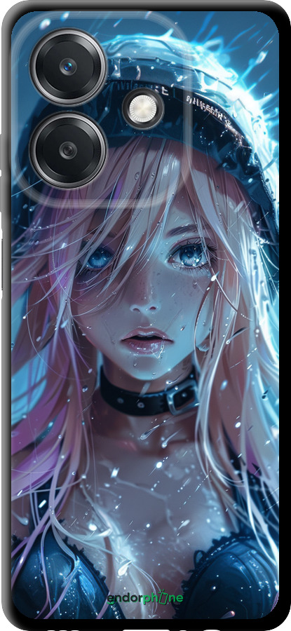 TPU чехол Аніме-діва під дощем для Oppo A3X 4G/5G - 6120b-3815 изображение 