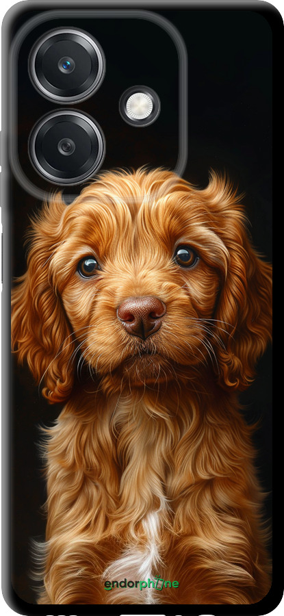 TPU чехол Cocker spaniel на чорному фоні для Oppo A3X 4G/5G - 6137b-3815 изображение 