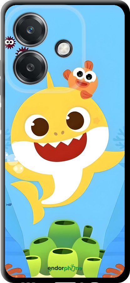 TPU чехол Бейби Шарк для Oppo A3X 4G/5G - 6303b-3815 изображение 