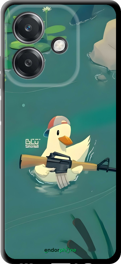 TPU чехол Уточка с автоматом для Oppo A3 4G - 6356b-3846 изображение 