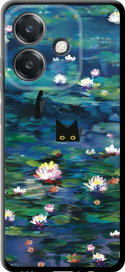 TPU чехол Чехол с изображением водяных лилий Моне и кошек для Oppo A3 4G - 6399b-3846 изображение 