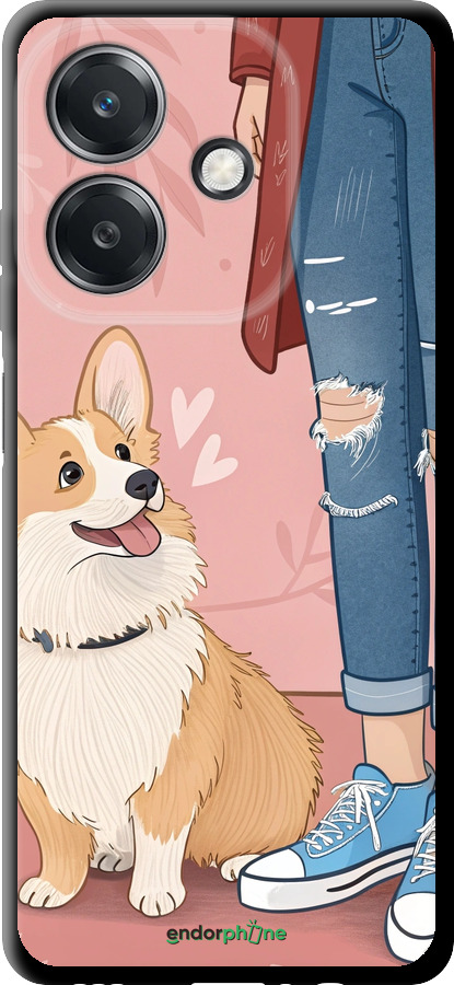 TPU чехол Корги 3 для Oppo A3X 4G/5G - 6707b-3815 изображение 