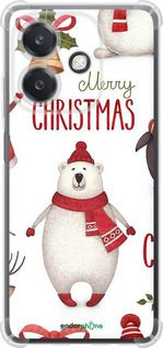 Силикон с усиленными углами чехол Merry Christmas для Oppo A3X 4G/5G - 4106sp-3815 изображение 