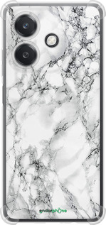 Силикон с усиленными углами чехол Мрамор белый для Oppo A3X 4G/5G - 4480sp-3815 изображение 
