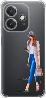 Силикон с усиленными углами чехол Девушка 1 для Oppo A3X 4G/5G - 4751sp-3815 изображение 