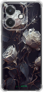 Силикон с усиленными углами чехол Розы 2 для Oppo A3X 4G/5G - 5550sp-3815 изображение 