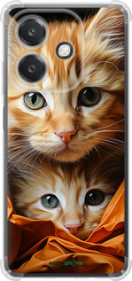Силикон с усиленными углами чехол Котики 2 для Oppo A3X 4G/5G - 5664sp-3815 изображение 