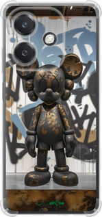 Силикон с усиленными углами чехол Bronze kaws v2 для Oppo A3X 4G/5G - 6098sp-3815 изображение 